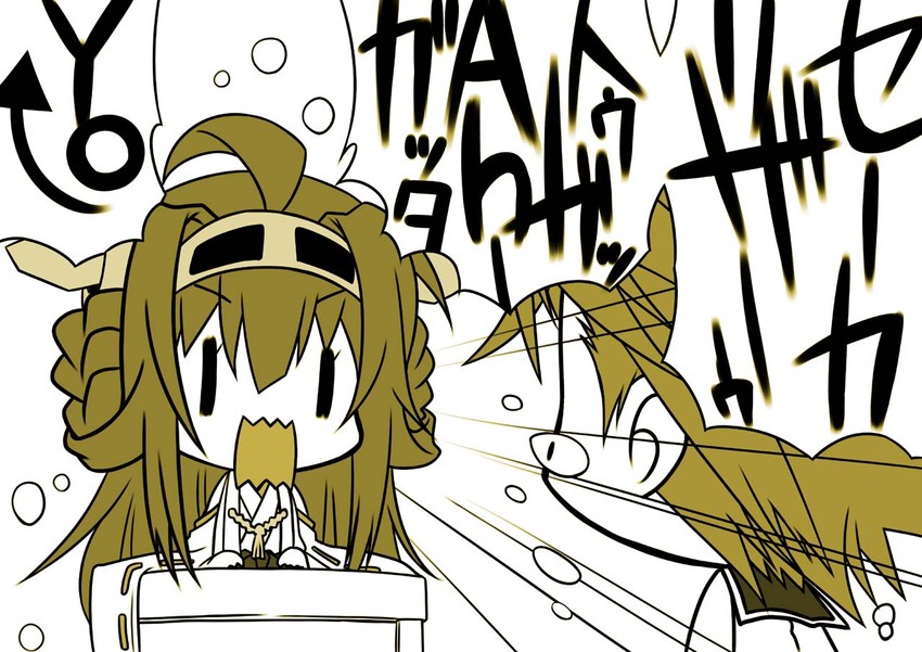 kongou and natori (kantai collection) drawn by senomoto_hisashi