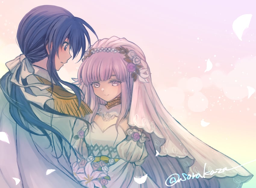 seliph and julia (fire emblem and 2 more) drawn by sorakaza