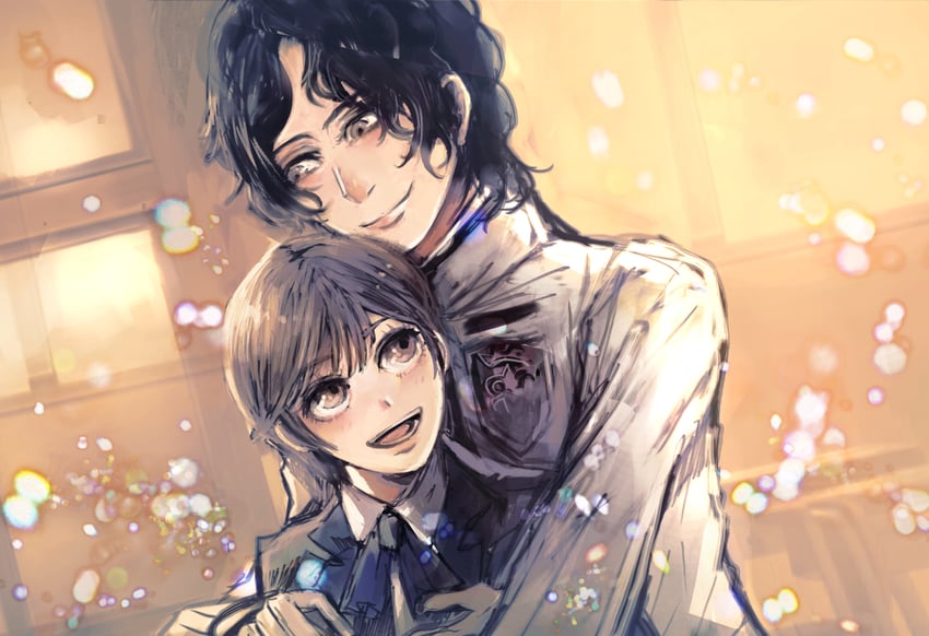 uchida tamaki and hazama ideo (shin megami tensei and 1 more) drawn by a_withered_flower