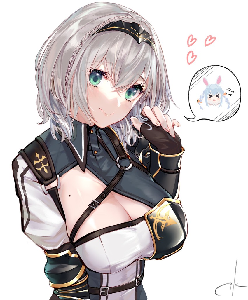 usada pekora and shirogane noel (hololive) drawn by takubon