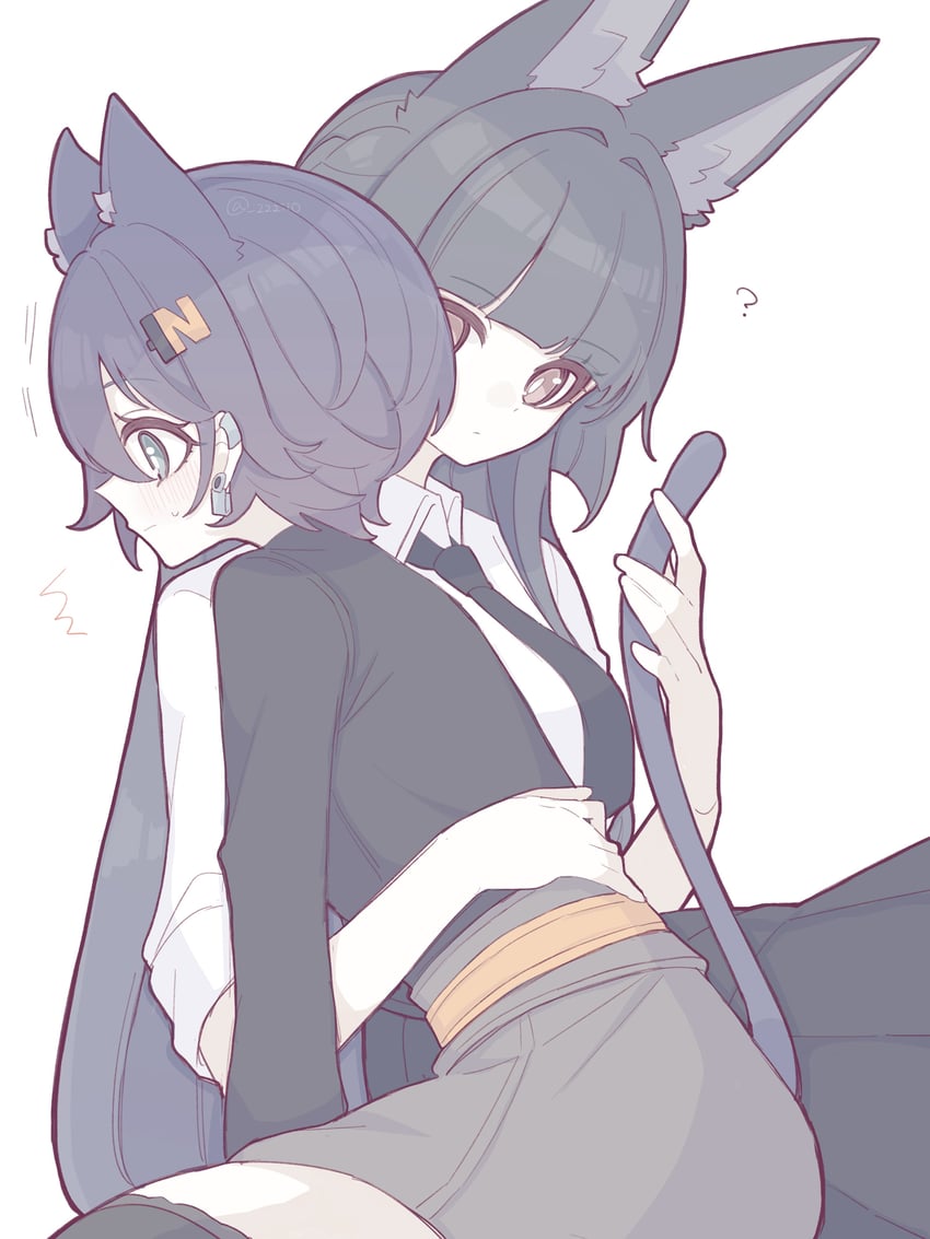 hoshimi miyabi and belle (zenless zone zero) drawn by zzzii0