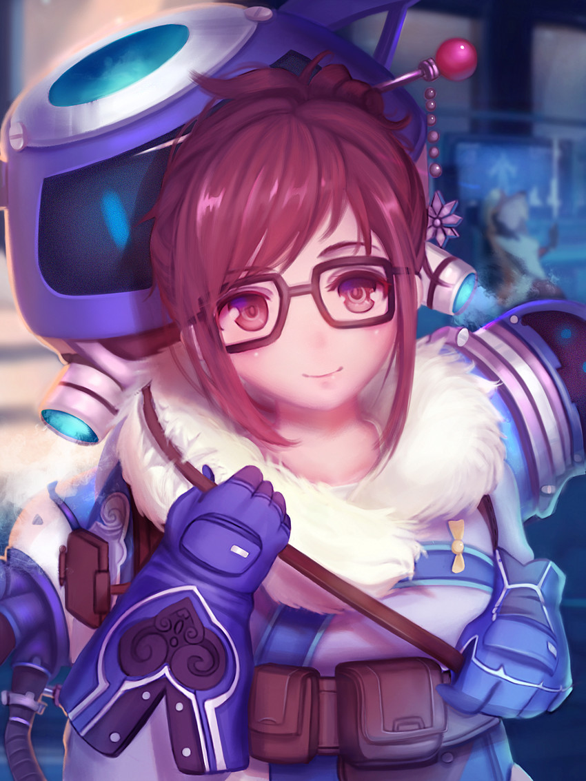 mercy and mei (overwatch and 1 more) drawn by feng_yezi