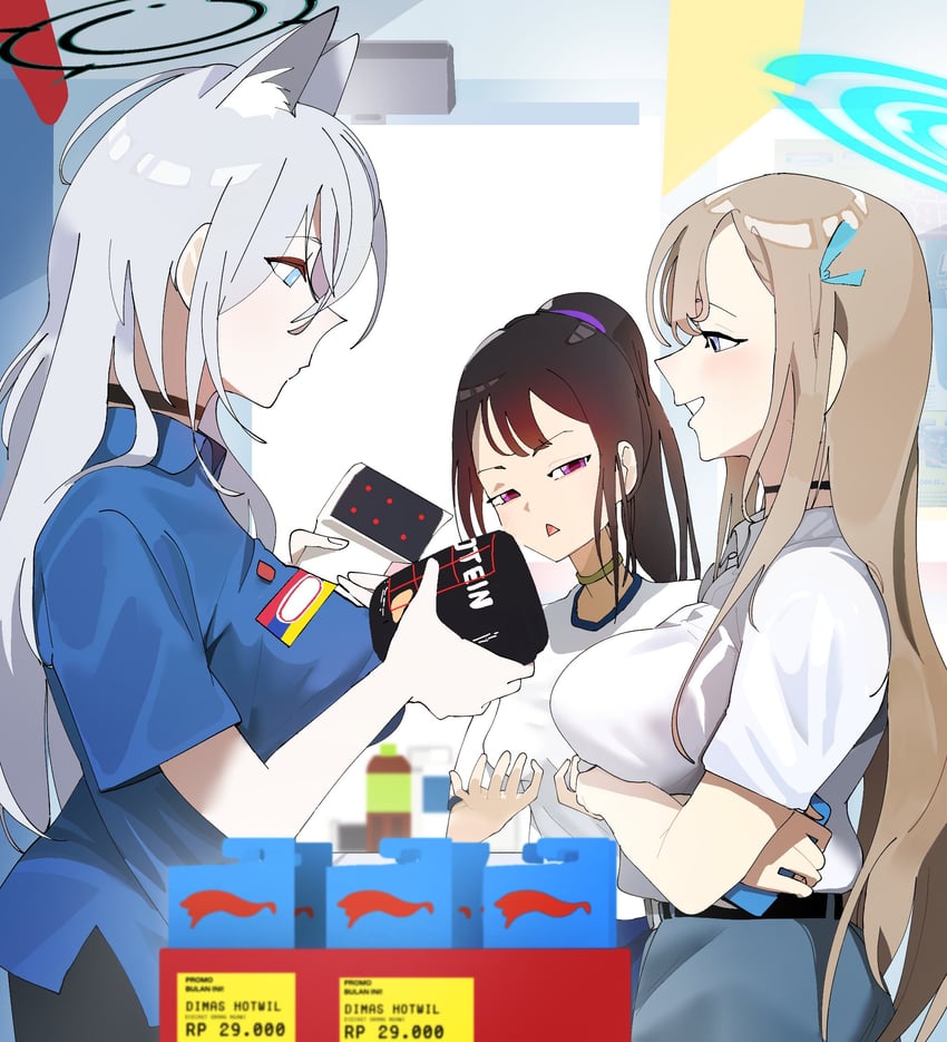 asuna, shiroko, shiroko terror, and sumire (blue archive) drawn by umar_langit