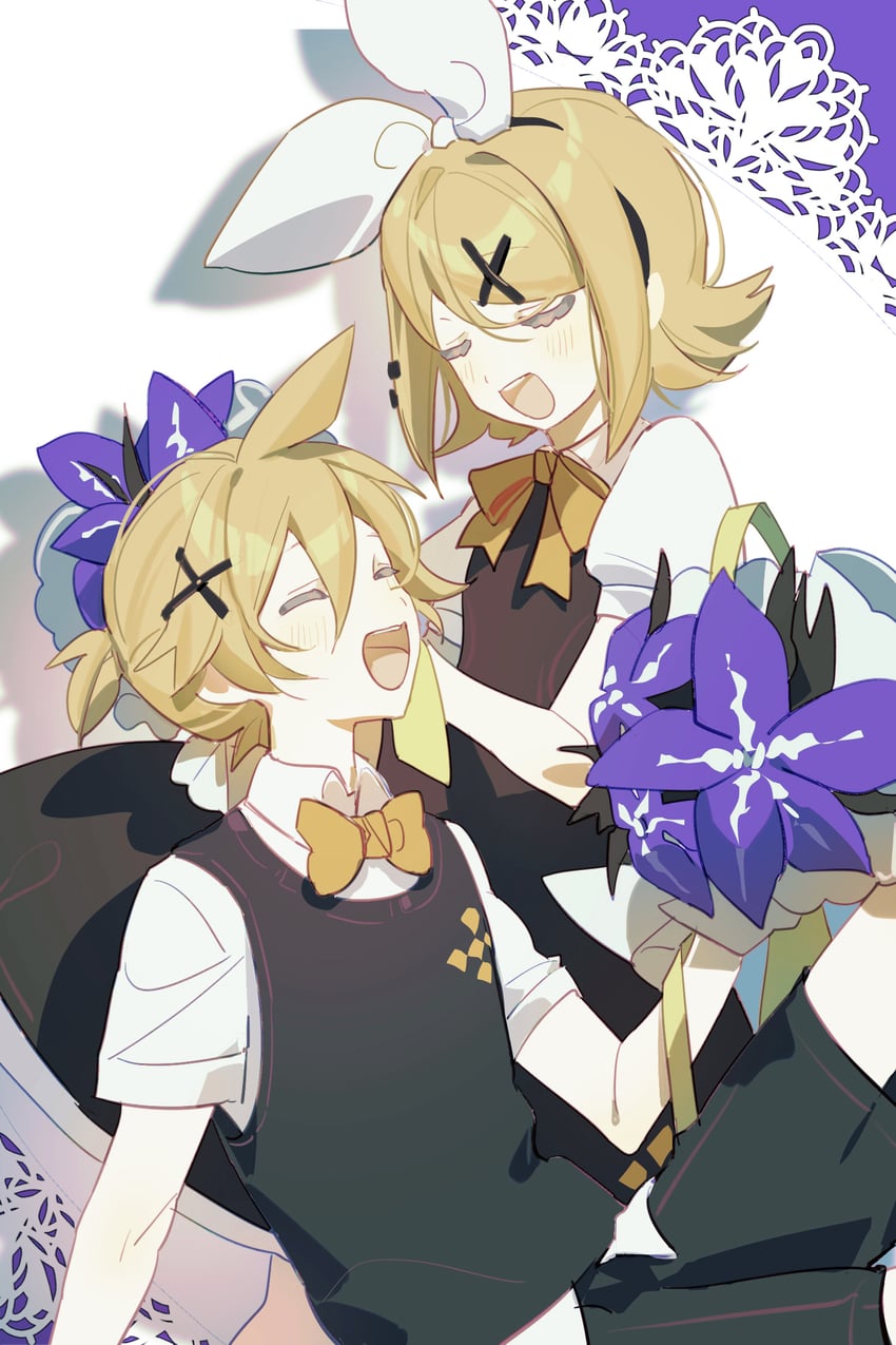 kagamine rin and kagamine len (vocaloid) drawn by chi_ya
