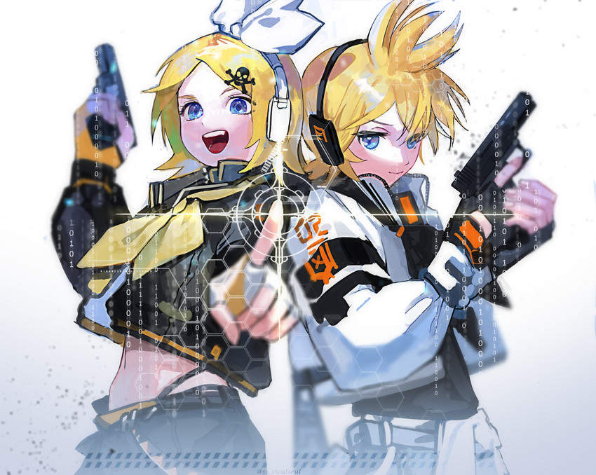 kagamine rin and kagamine len (vocaloid) drawn by dotori_(seulseul)