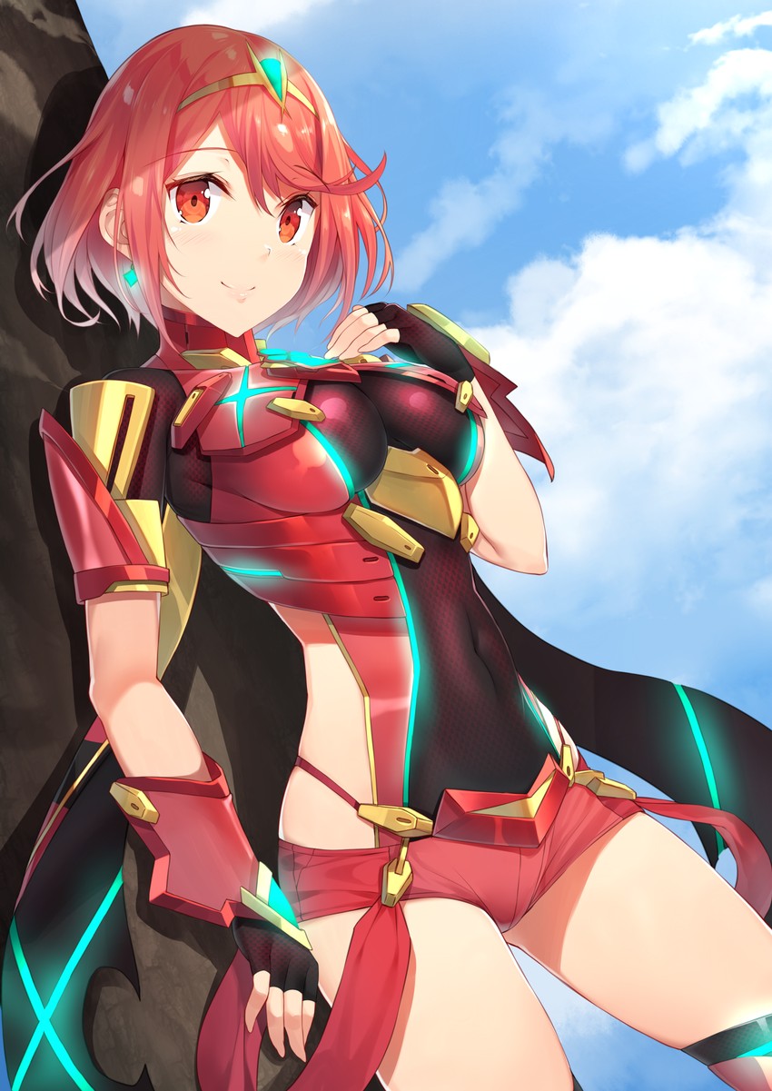 pyra (xenoblade chronicles and 1 more) drawn by yappen