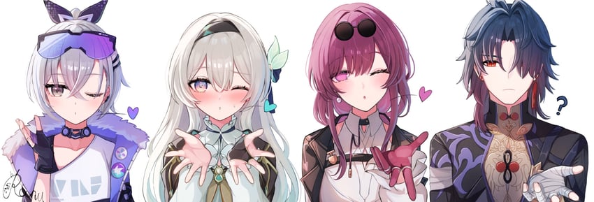firefly, kafka, silver wolf, and blade (honkai and 1 more) drawn by ranran_3939