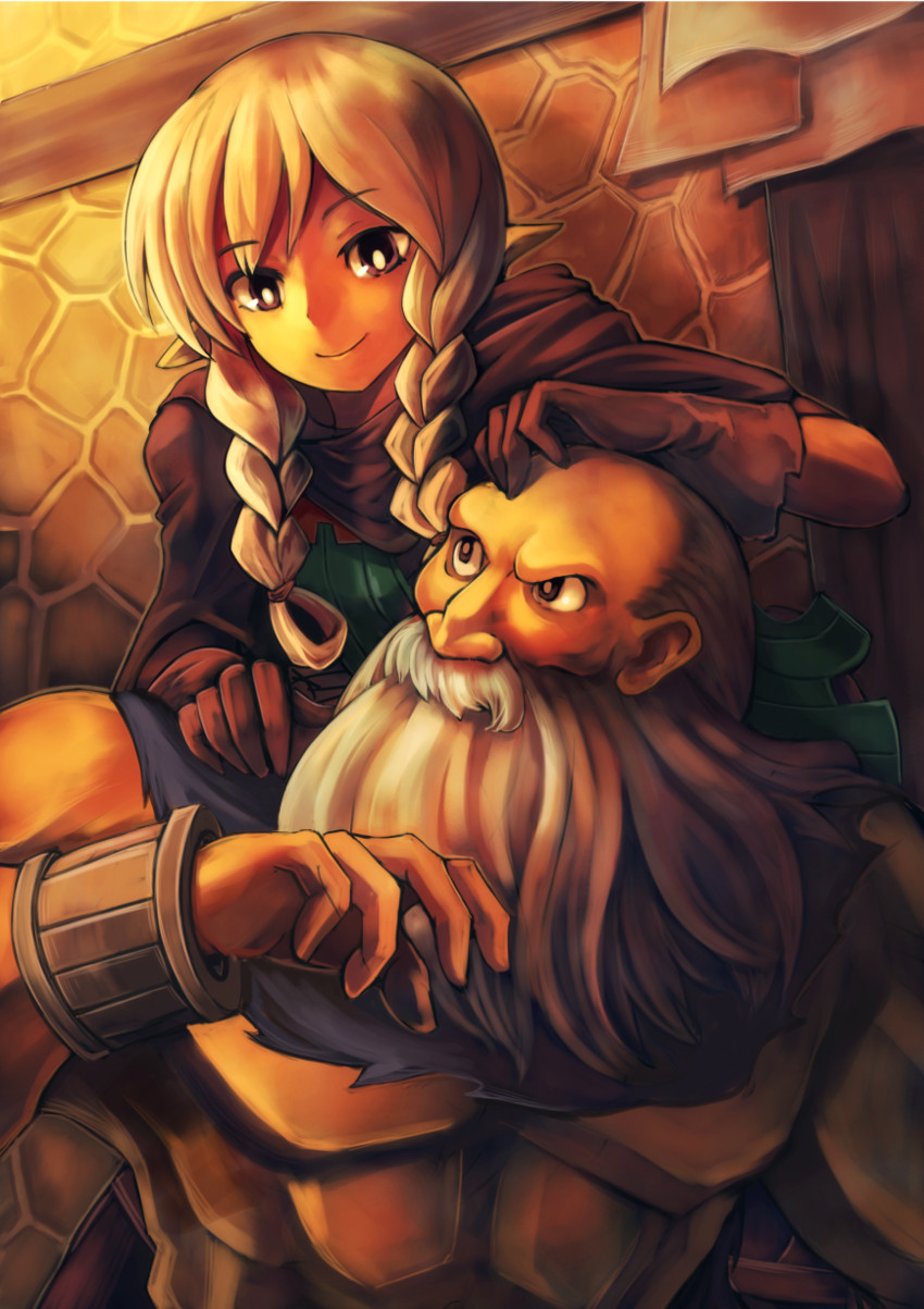 elf and dwarf (dragon's crown) drawn by delta_monster
