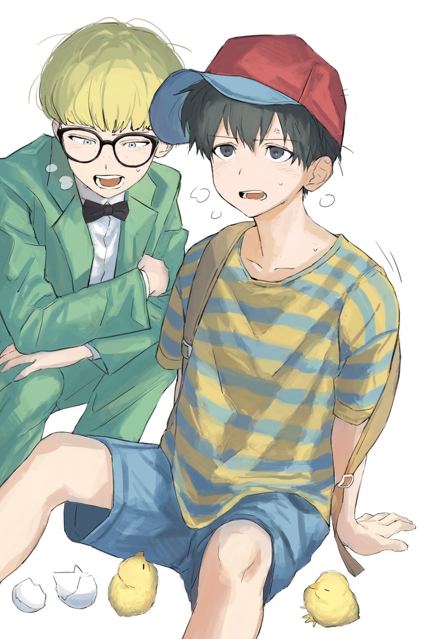 ness and jeff andonuts (mother and 1 more) drawn by yoyoha_chan