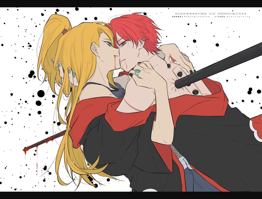 deidara and sasori (naruto and 1 more) drawn by hayamin35