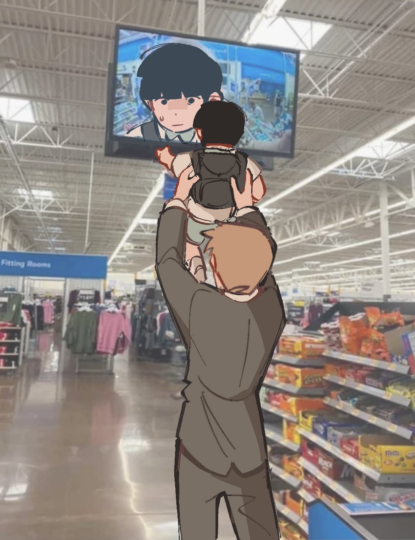 kageyama shigeo and reigen arataka (mob psycho 100 and 1 more) drawn by mp100days