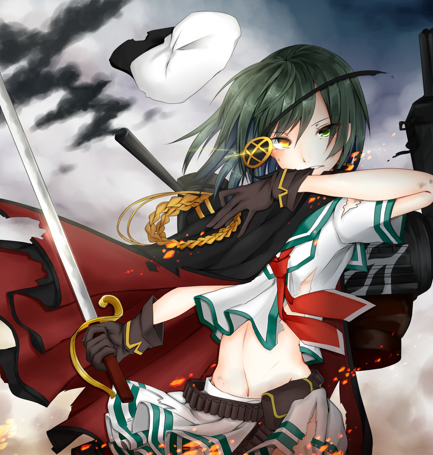 kiso and kiso kai ni (kantai collection) drawn by tenti0619