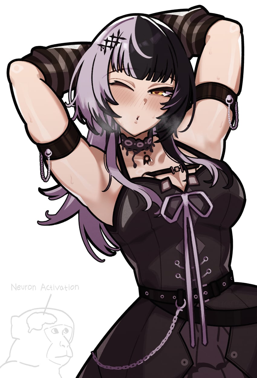 shiori novella (hololive and 1 more) drawn by haaro