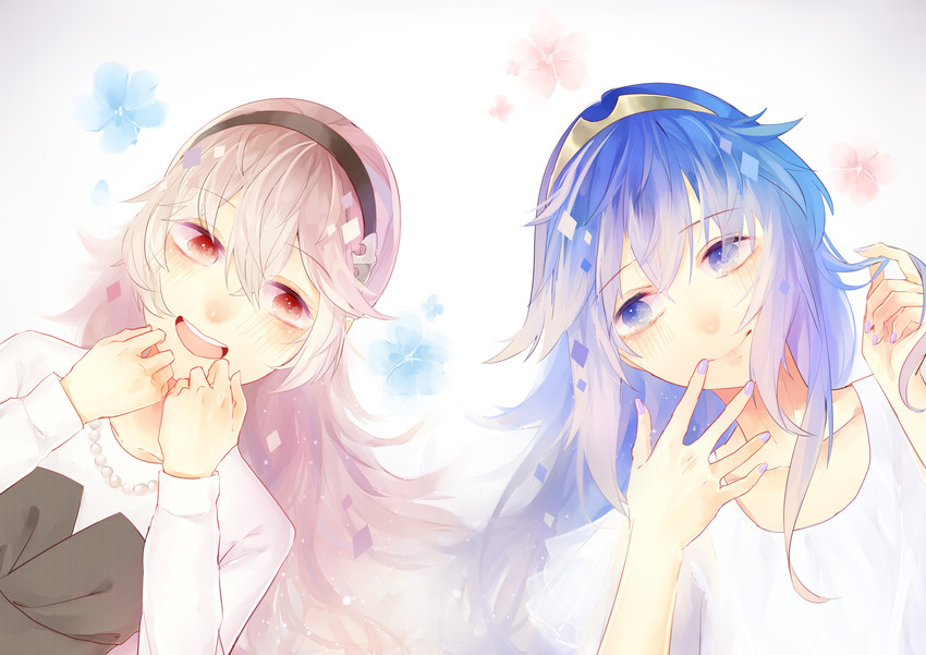 lucina and female corrin (fire emblem and 3 more) drawn by comumo
