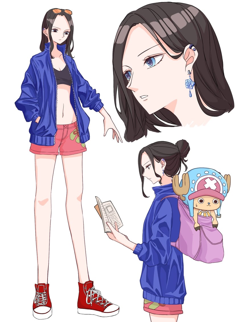 nico robin and tony tony chopper (one piece) drawn by 02mikan