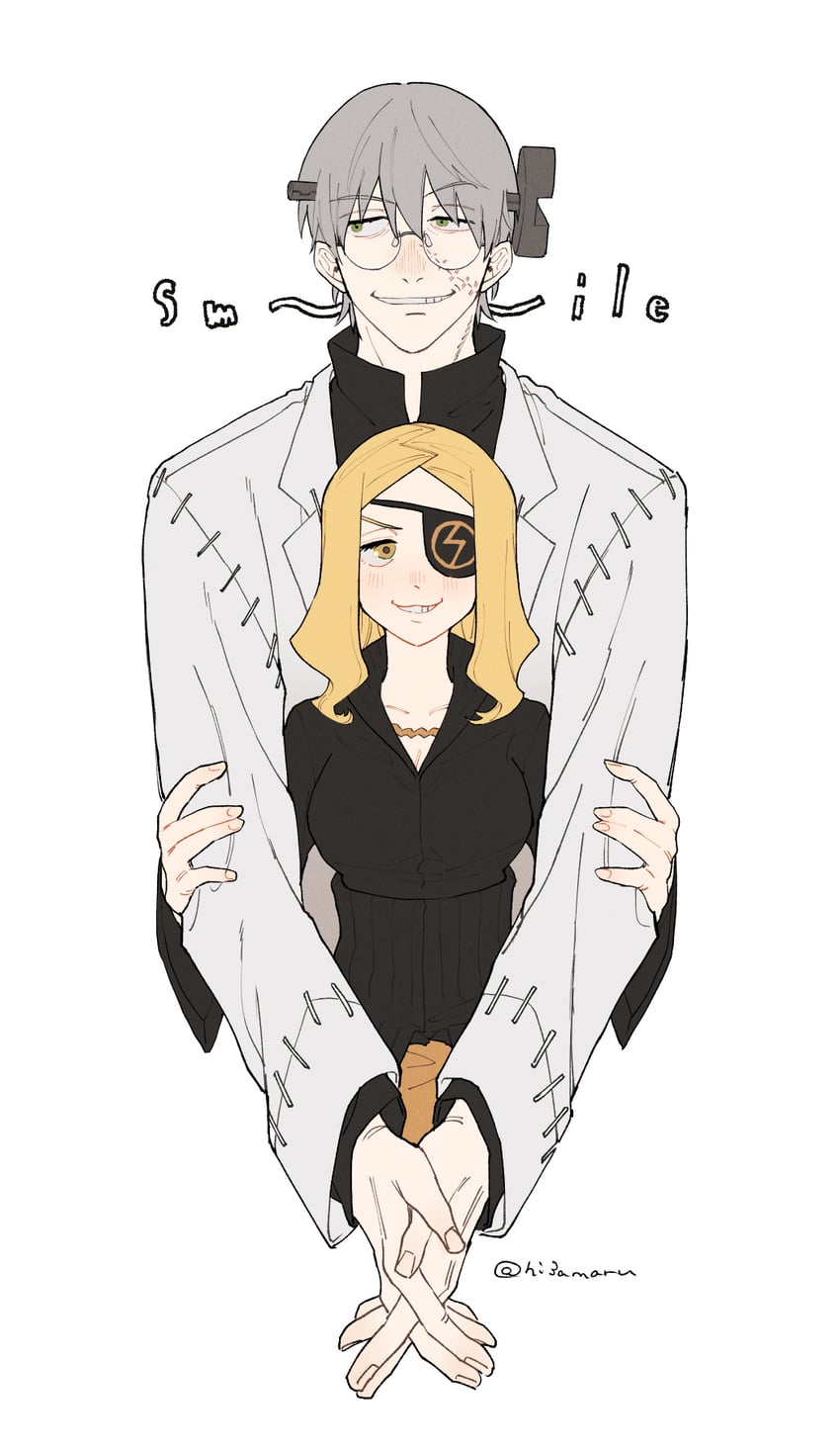 franken stein and marie mjolnir (soul eater) drawn by hissiu