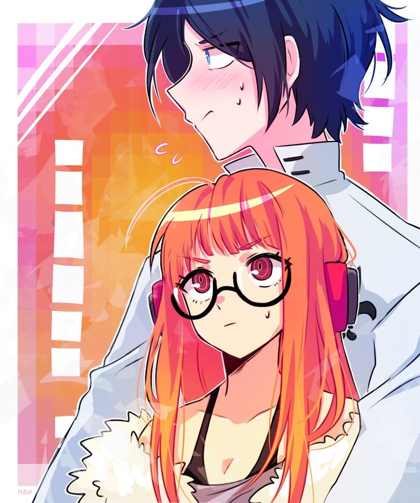 sakura futaba and kitagawa yuusuke (persona and 1 more) drawn by mao_(expuella)