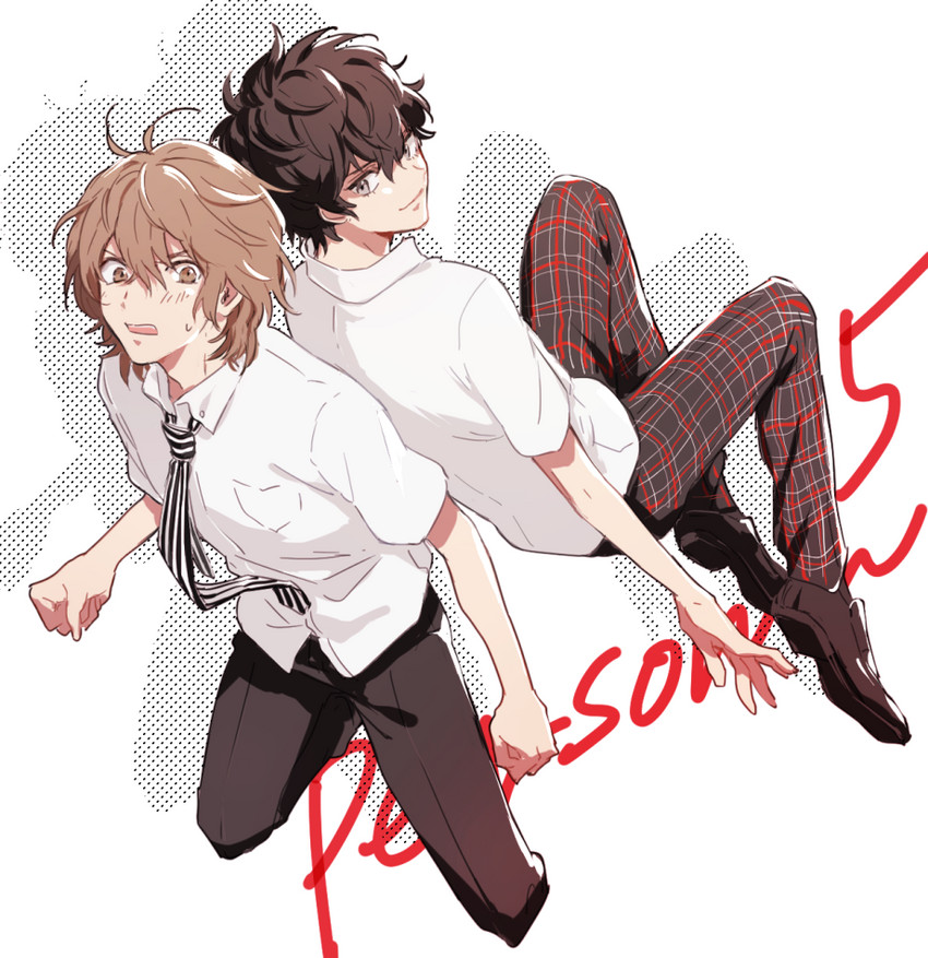 amamiya ren and akechi gorou (persona and 1 more) drawn by sawa2