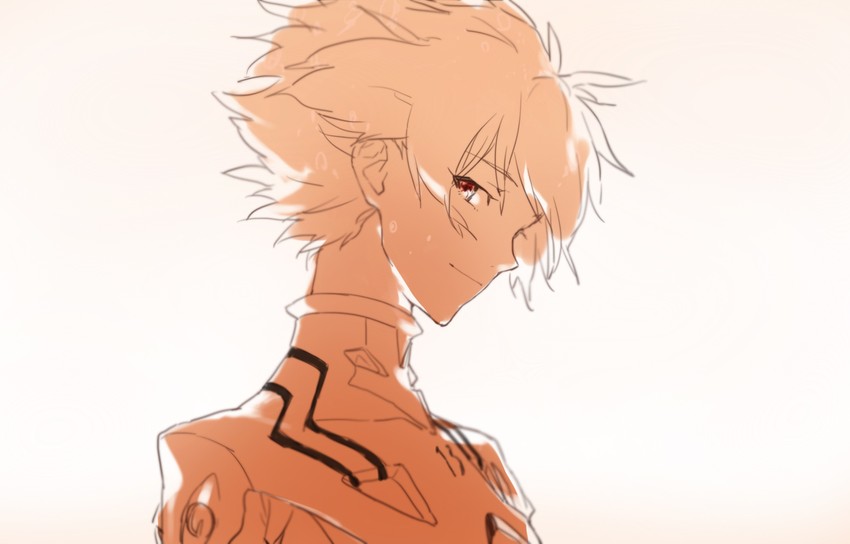 nagisa kaworu (neon genesis evangelion and 2 more) drawn by hagi_(bunririri)