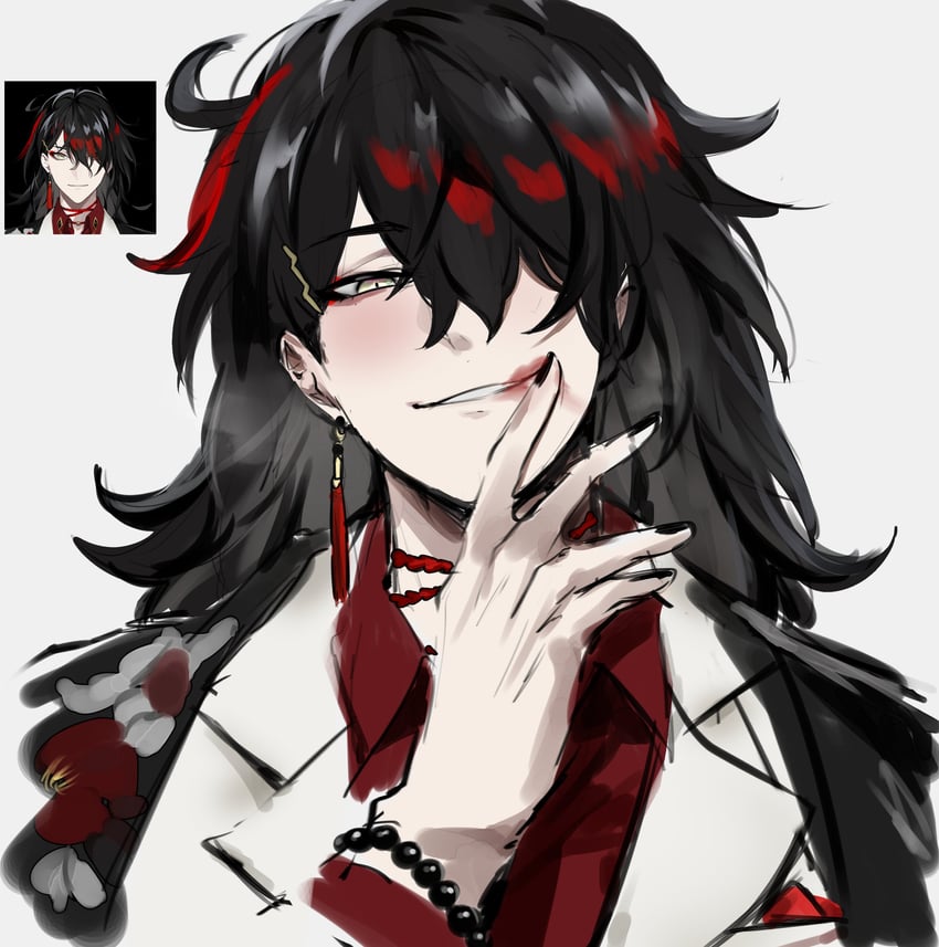 vox akuma (nijisanji and 1 more) drawn by kurenaiz_(kuayrenaiz)