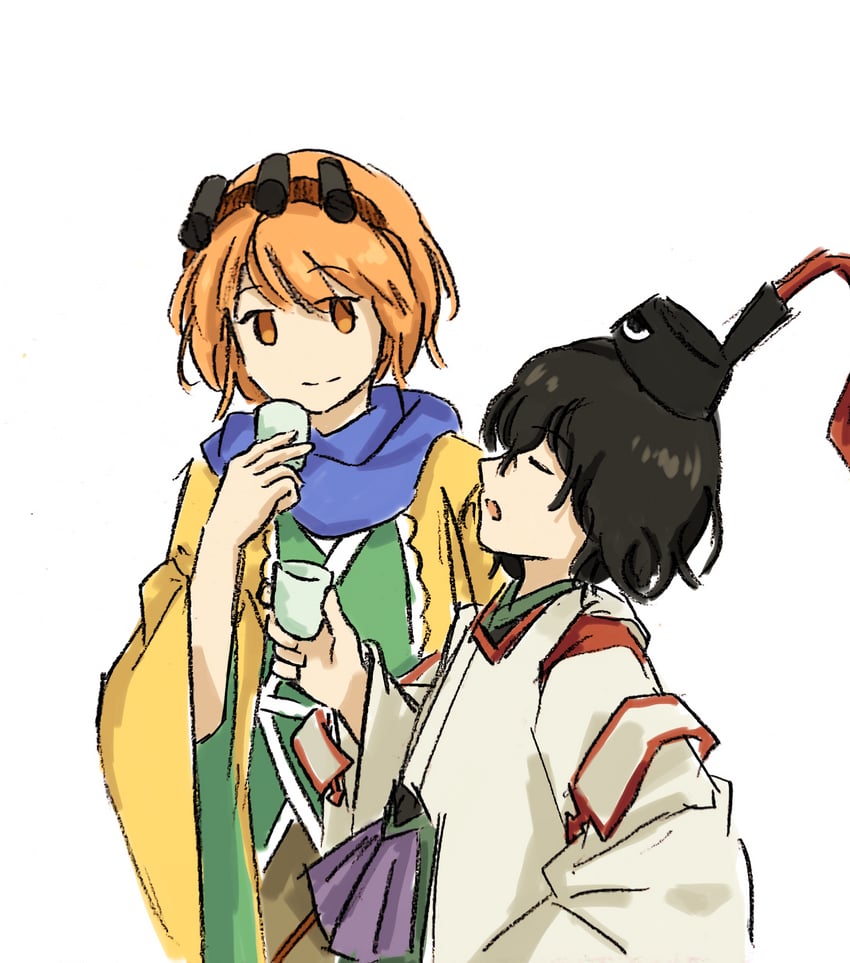 senri tsurubami and zuifeng tenkai (len'en) drawn by baila_kuangzi
