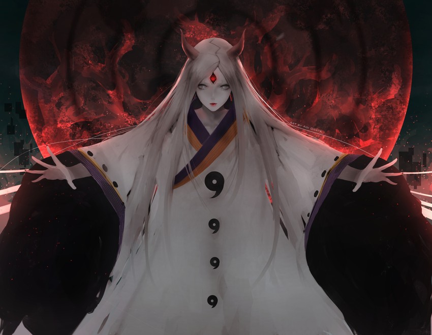 ootsutsuki kaguya (naruto and 1 more) drawn by aoi_ogata