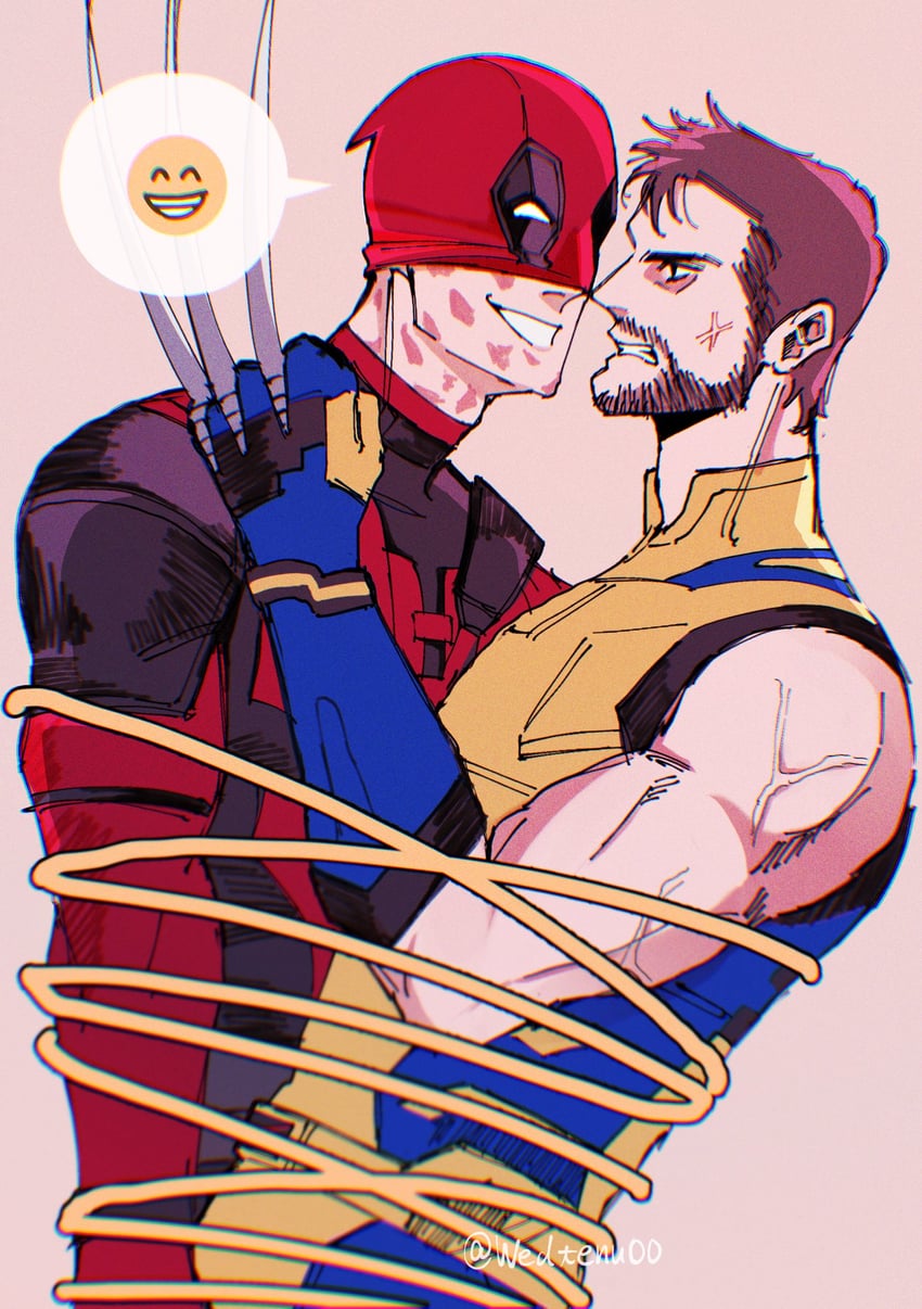wolverine and deadpool (marvel and 4 more) drawn by mcnn0000