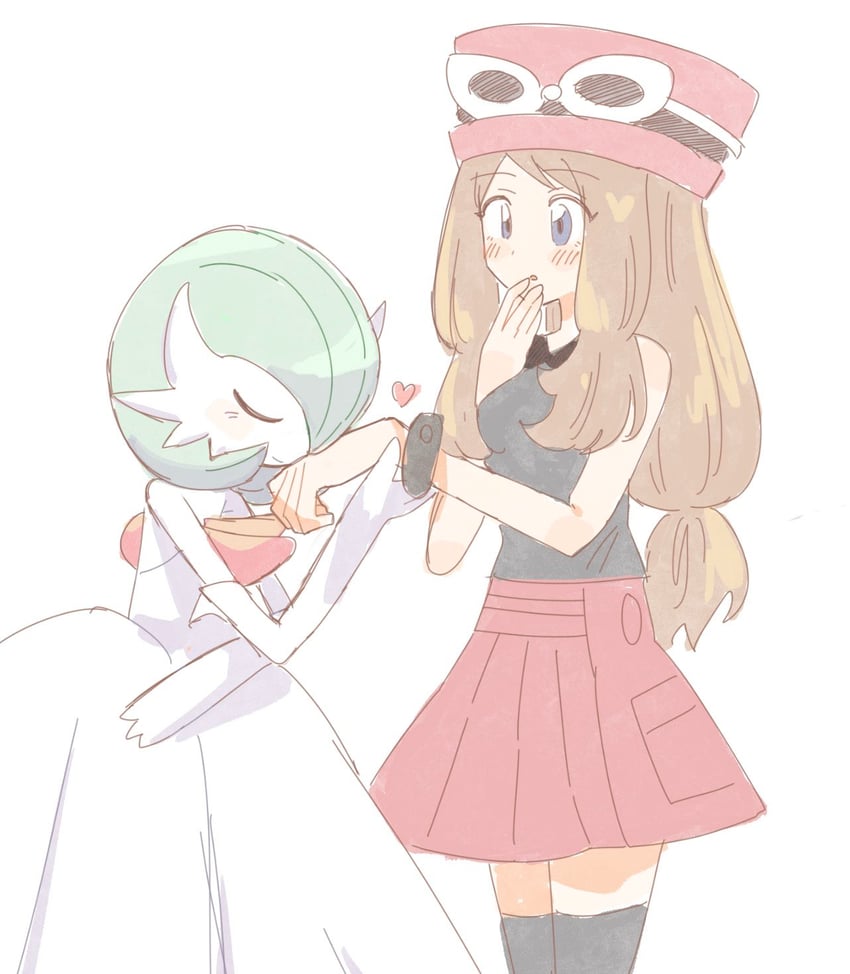 gardevoir, serena, and mega gardevoir (pokemon and 1 more) drawn by han0579