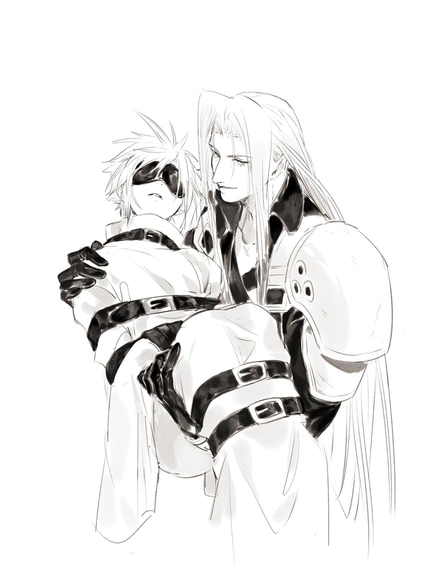cloud strife and sephiroth (final fantasy and 1 more) drawn by lydiaaa