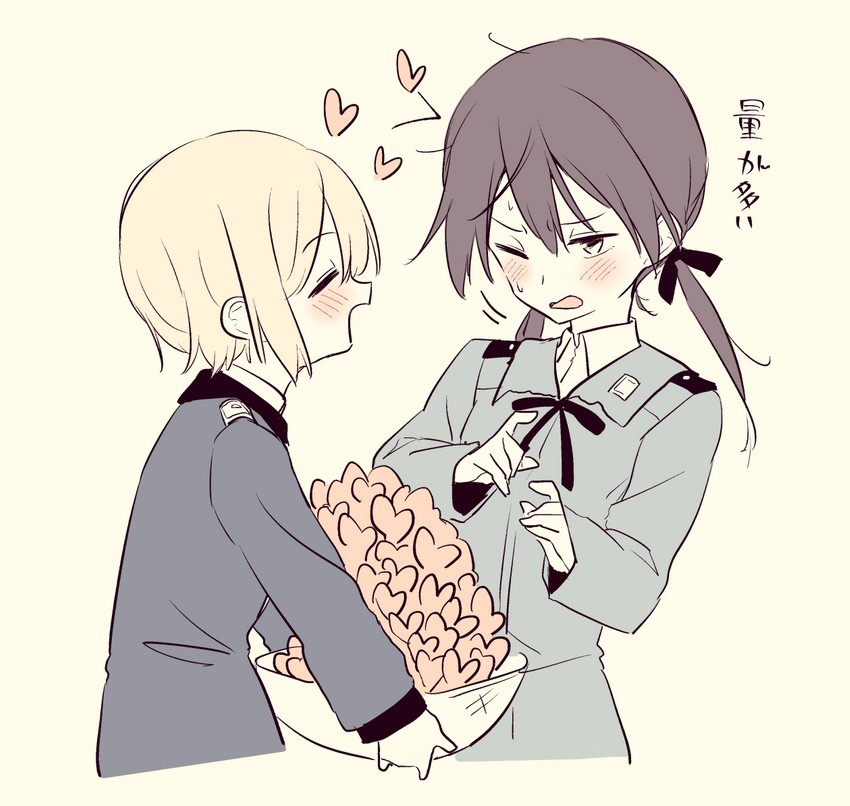 erica hartmann and gertrud barkhorn (world witches series and 1 more) drawn by kodamari