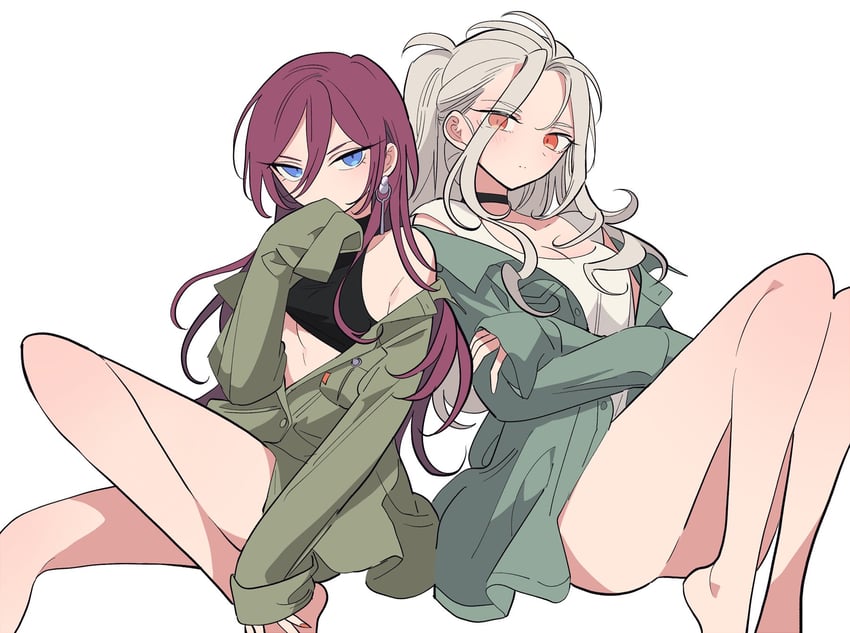 saegusa ibara and ran nagisa (ensemble stars!) drawn by meremero