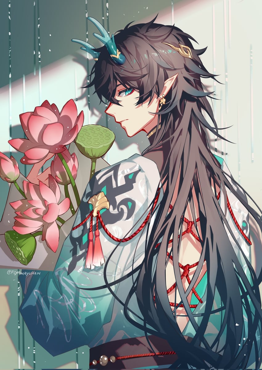 dan heng (honkai and 1 more) drawn by flyawaychan
