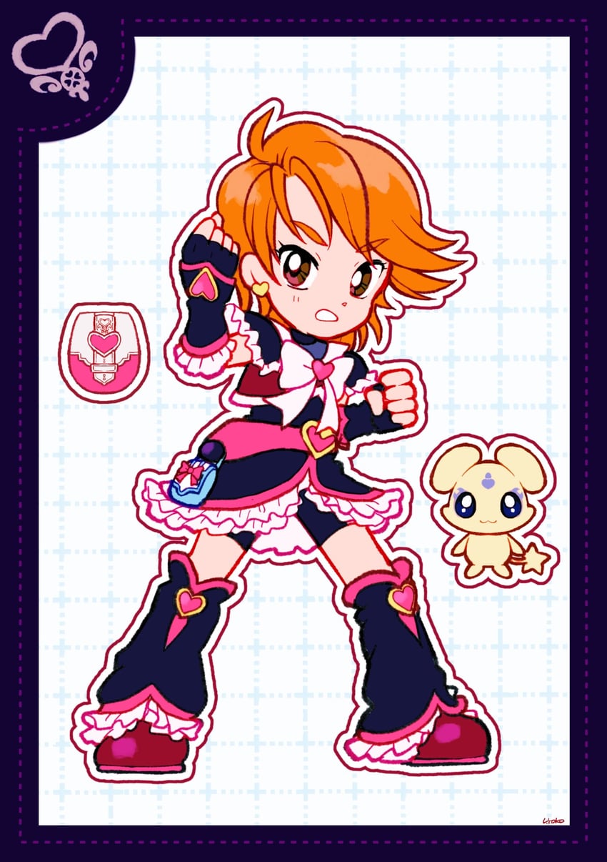 misumi nagisa, cure black, and mepple (precure and 2 more) drawn by uwded_207