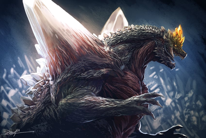 spacegodzilla (godzilla and 1 more) drawn by hanekura_bou