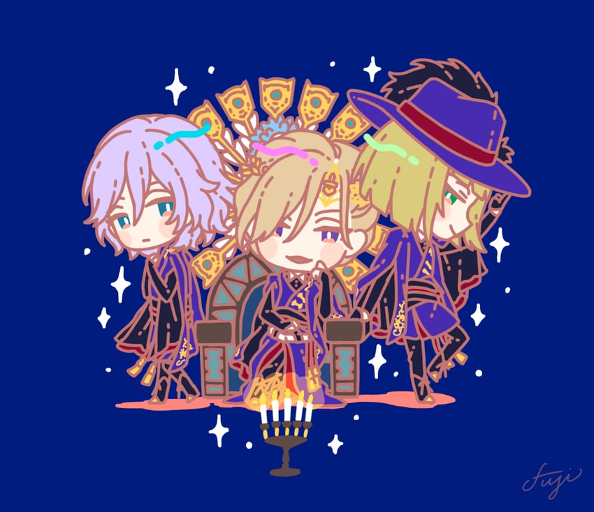 epel felmier, vil schoenheit, and rook hunt (twisted wonderland) drawn by ashnnk