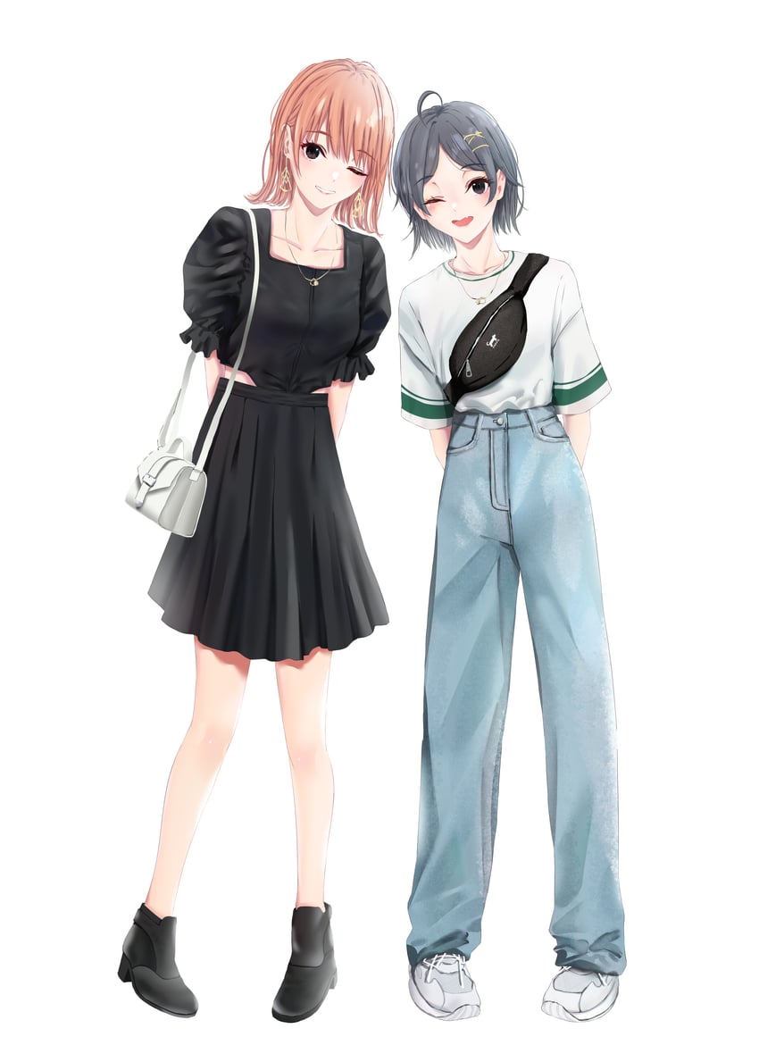 isshiki iroha and hikigaya komachi (yahari ore no seishun lovecome wa machigatteiru.) drawn by hayase_illusut