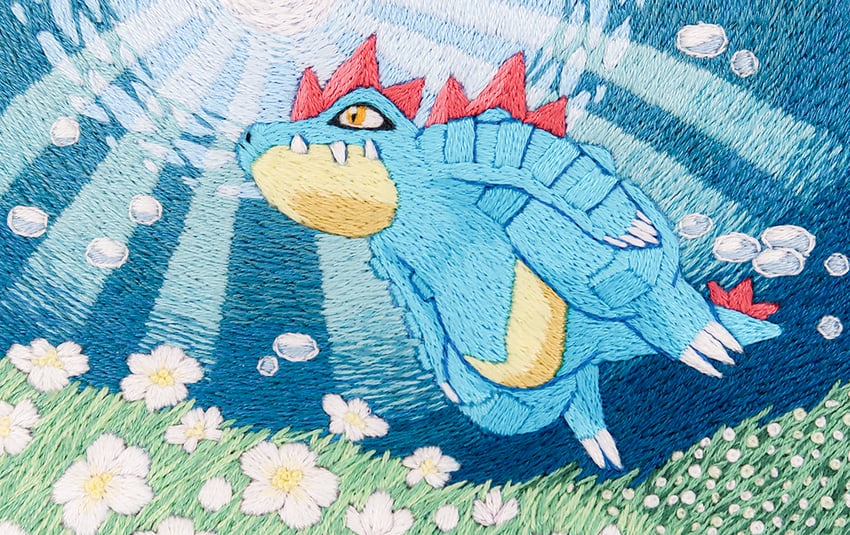 feraligatr (pokemon and 1 more) drawn by tayumade_55