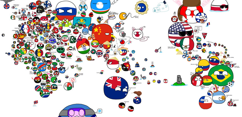 polandball, russiaball, usaball, finlandball, japanball, and 251 more (pac-man and 1 more) drawn by brain4breakfast