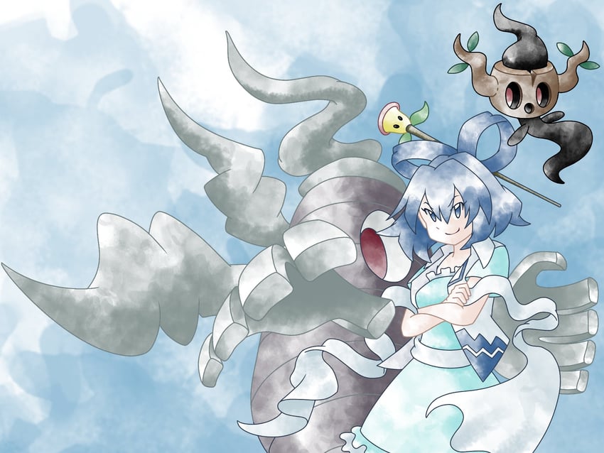 kaku seiga, phantump, and dusclops (touhou and 1 more) drawn by greatmothsucks