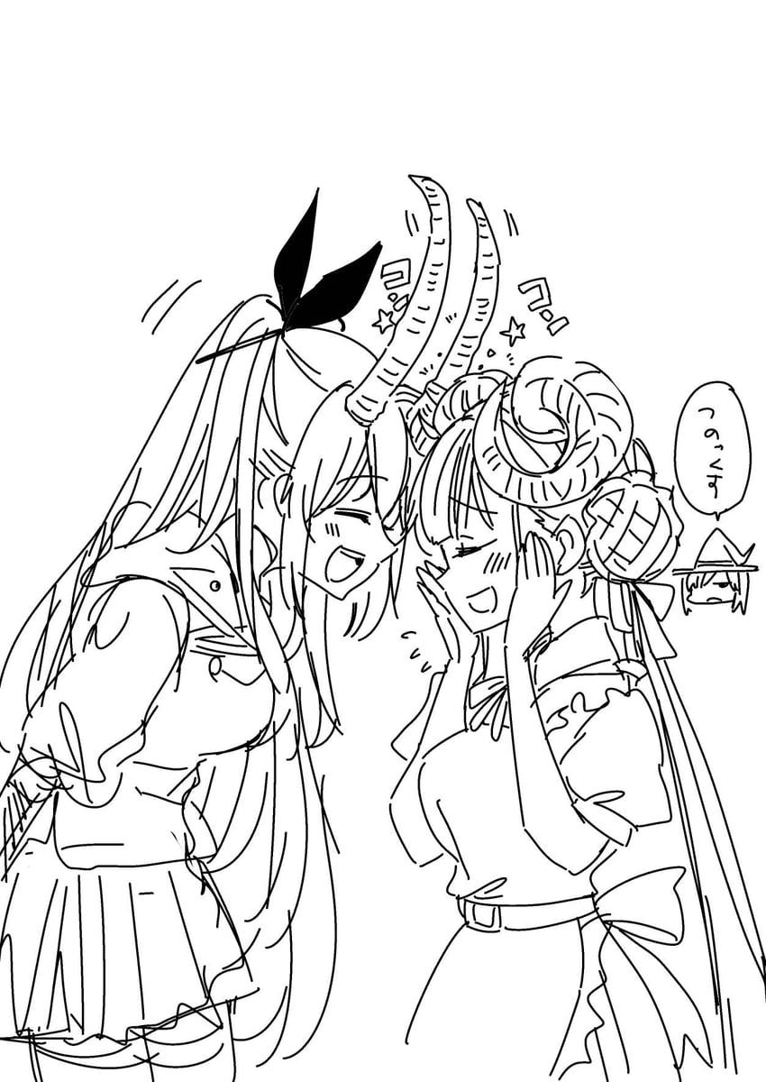 satsuki mari and kanzaki adelheid (heaven burns red) drawn by sanpachishiki_(gyokusai-jima)