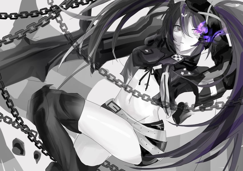 insane black rock shooter (black rock shooter) drawn by ssakumasuka