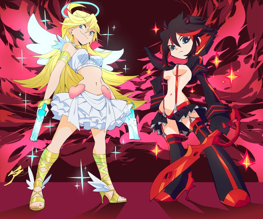 matoi ryuuko, senketsu, and panty (kill la kill and 1 more) drawn by aetherion