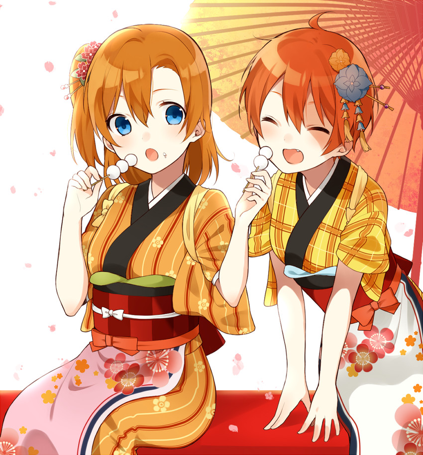kosaka honoka and hoshizora rin (love live! and 1 more) drawn by chisumi