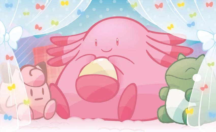 clefairy and chansey (pokemon and 1 more) drawn by mahou_(fushiginamamori)