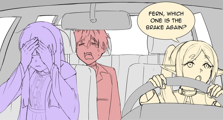 frieren, fern, and stark (sousou no frieren) drawn by fukaikiri