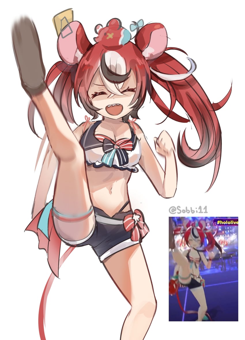 hakos baelz and mr. squeaks (hololive and 1 more) drawn by sobbi11