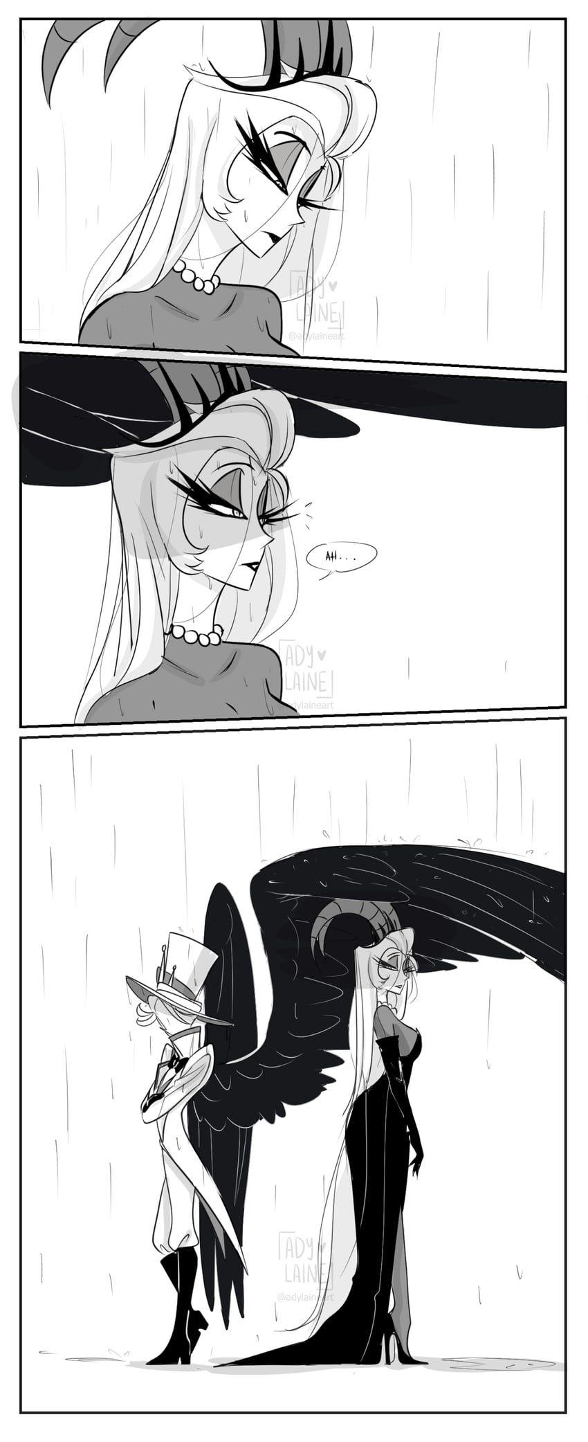 lucifer morningstar and lilith (hazbin hotel) drawn by adylaineart
