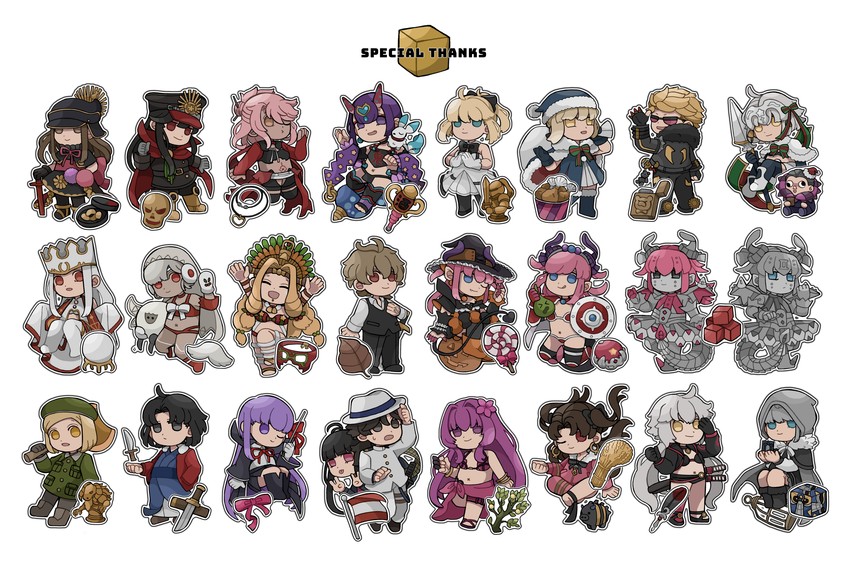 artoria pendragon, mash kyrielight, jeanne d'arc alter, scathach, shuten douji, and 24 more (fate and 1 more) drawn by keshigomusan1