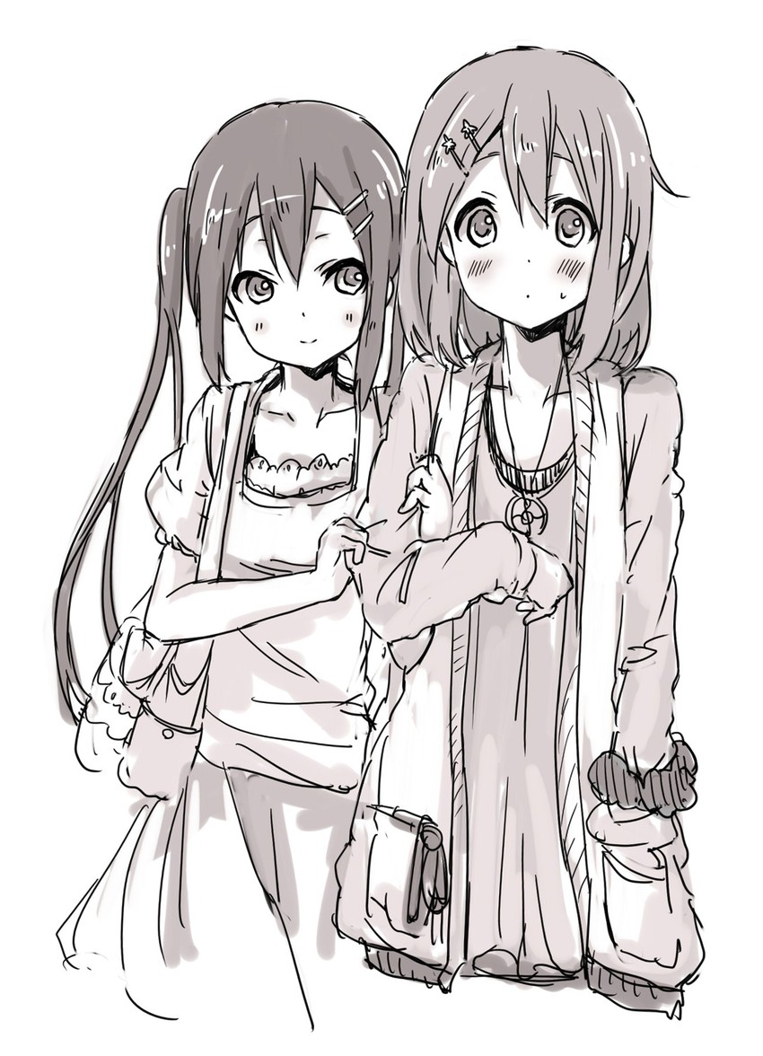 nakano azusa and hirasawa yui (k-on!) drawn by kirisawa_saki