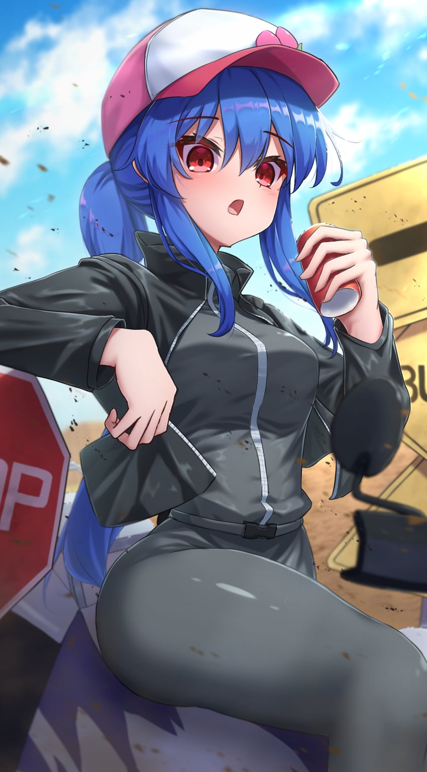 hinanawi tenshi (touhou and 1 more) drawn by yosshy